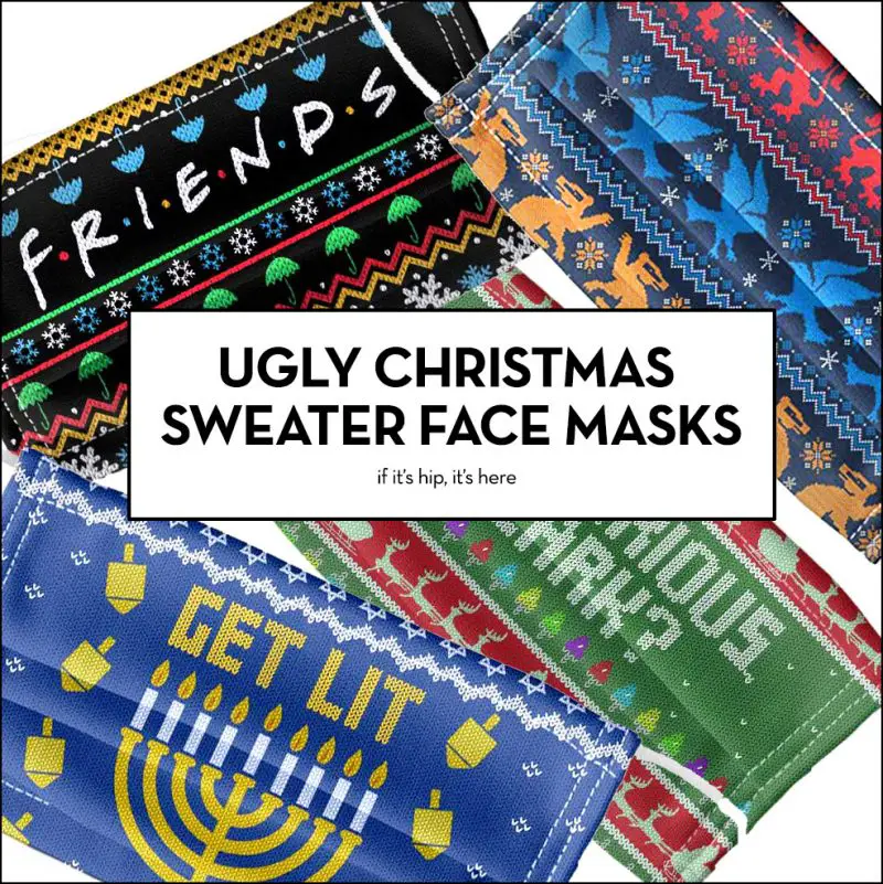 ugly christmas sweater face masks