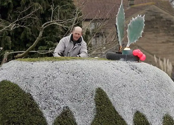 roger holley pruning christmas pudding hedge