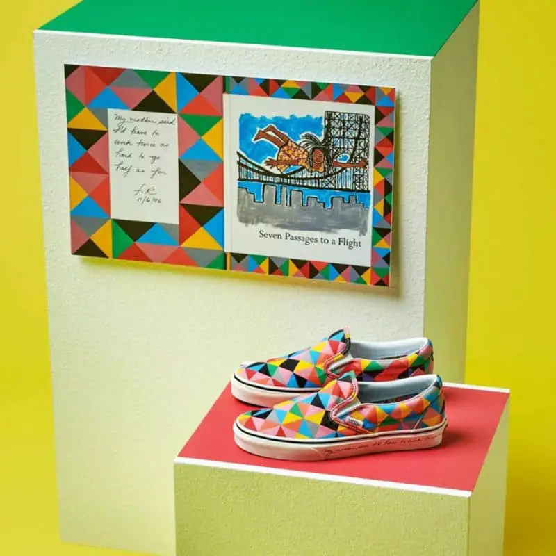 Faith Ringgold art and shoes