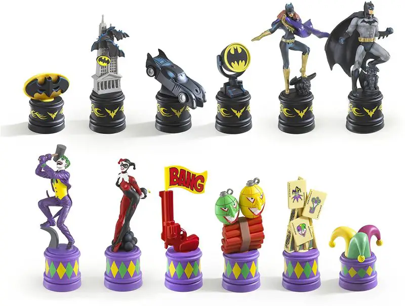 batman dark knight joker chess set pieces