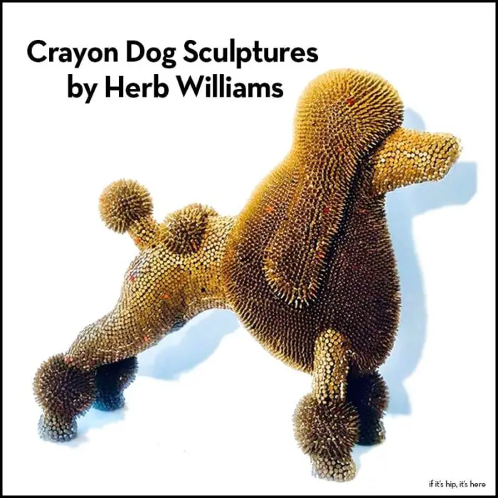 herb williams crayon dog sculptures