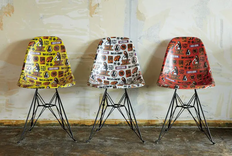 modernica x hysteric glamour shell chairs