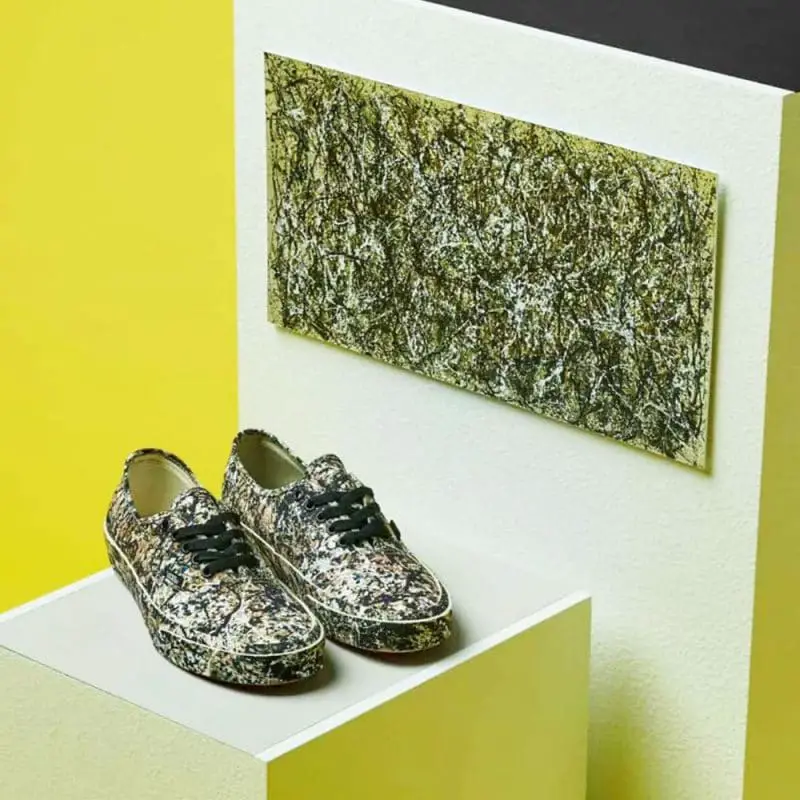 jackson pollock art and shoes