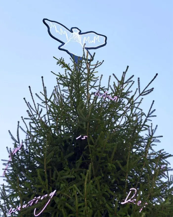 tracey emin angel atop tree