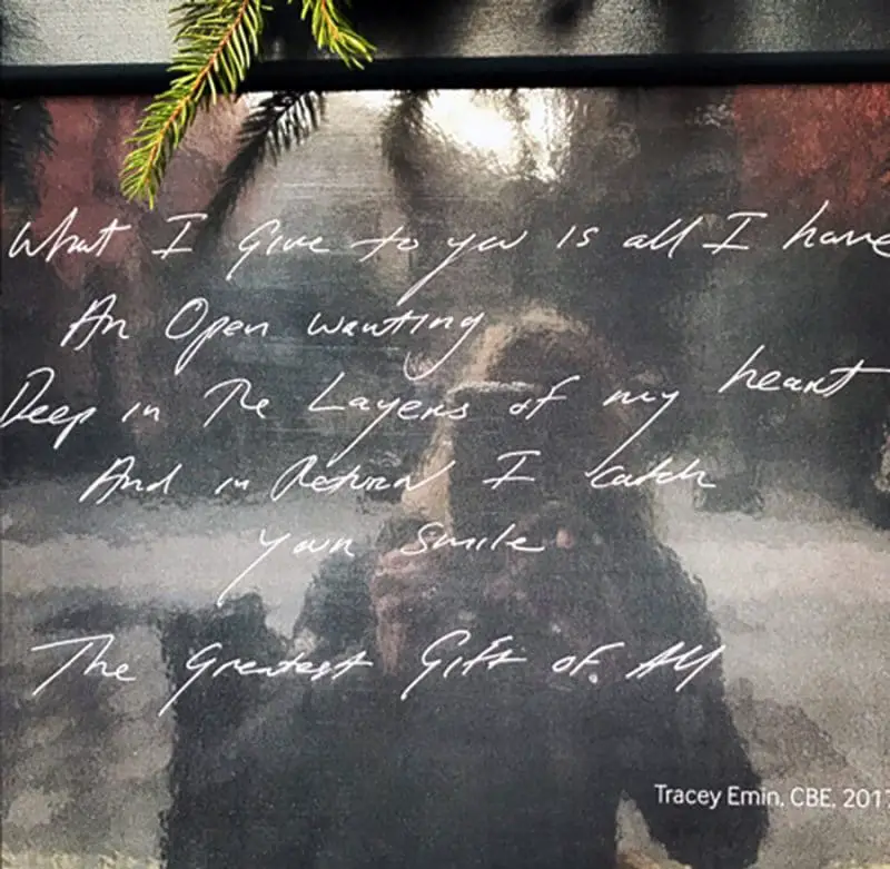 tracey-emin-poem-for connaught-chrismtas-tree