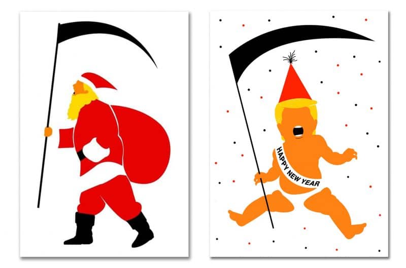 Edel Rodriguez Trump holiday cards