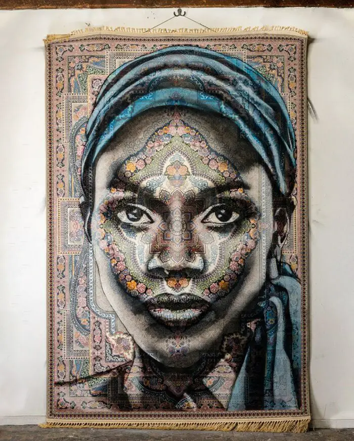 Portraits Painted On Rugs: Faces of Tradition by Mateo