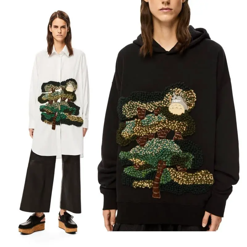 loewe totoro long shirt and crafty hoodie