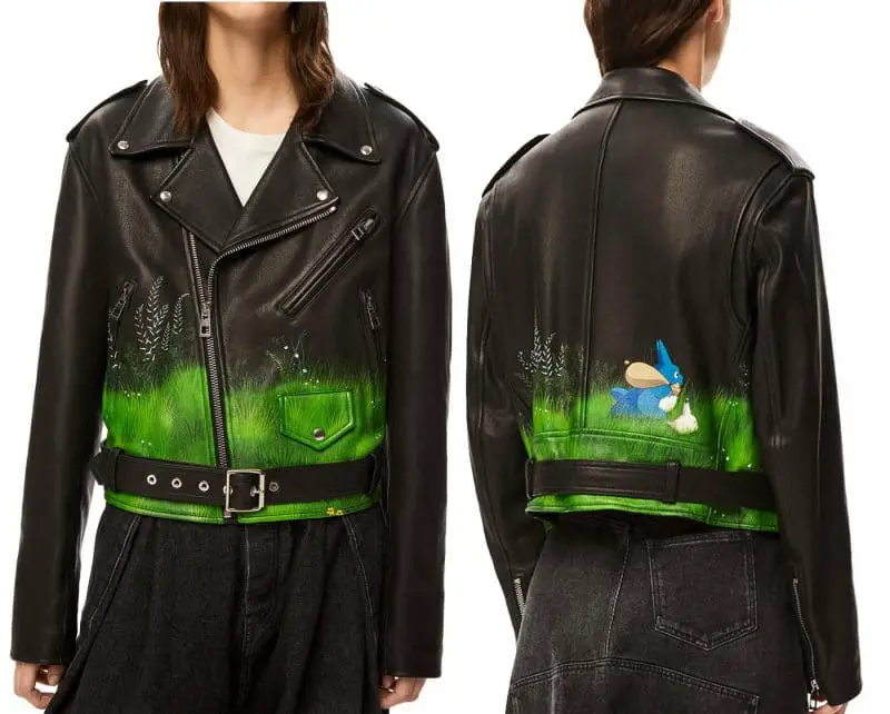 loewe x totoro leather jacket