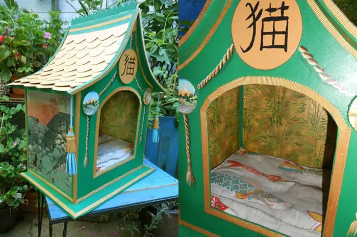 mimi de biarritz cardboard pagoda pet bed2