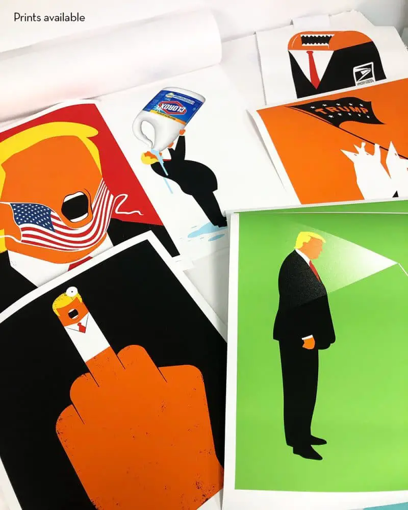 edel rodriguez trump prints