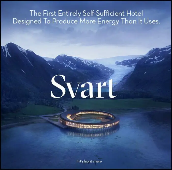 svart self-sufficient hotel