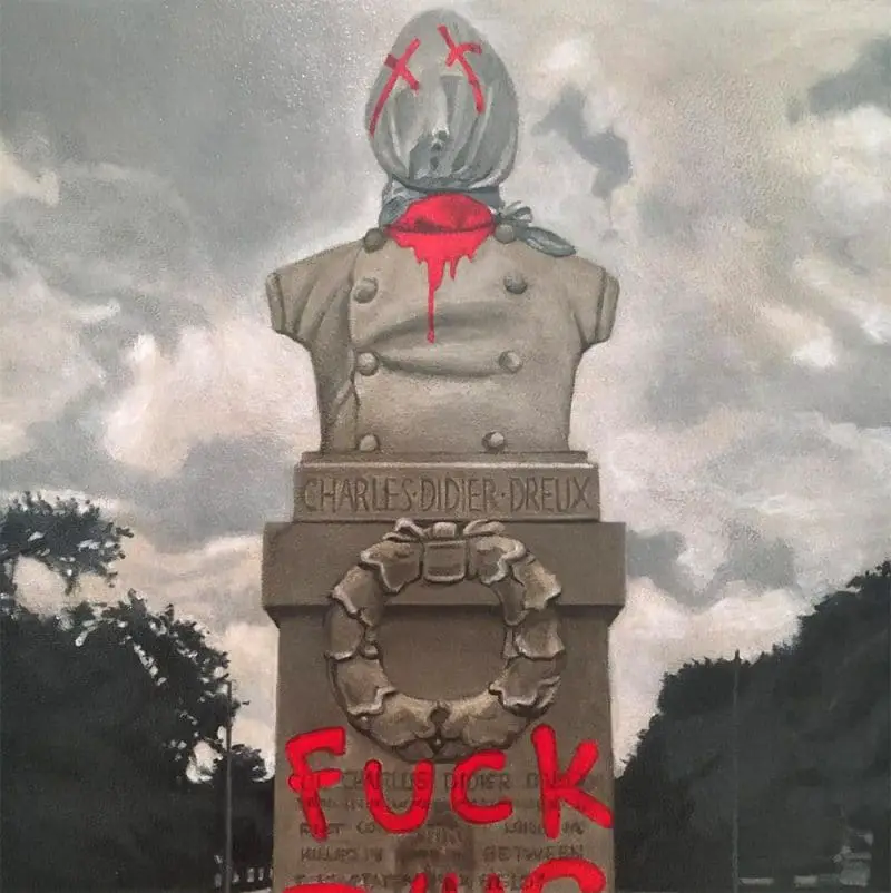 Charles Didier Dreux/Fuck This Shit, New Orleans, LA, 2020, oil on birch panel, 20 x 20 inches