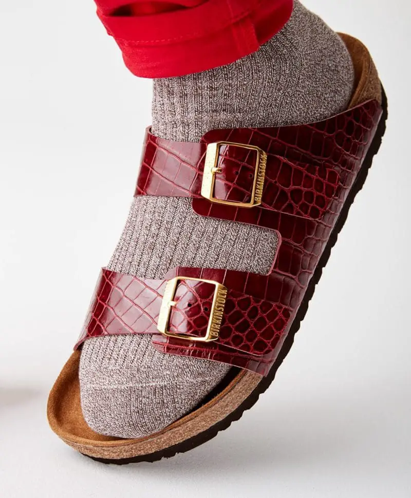 birkinstock burgundy alligator