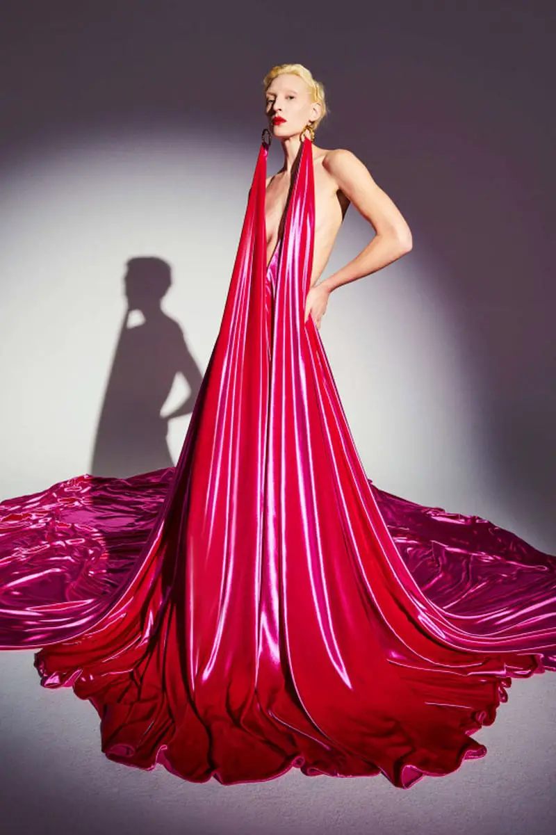 schiaparelli pink gown 2021