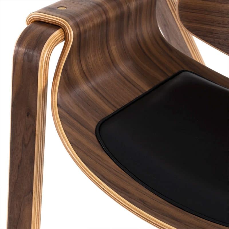 oyster chair with leather