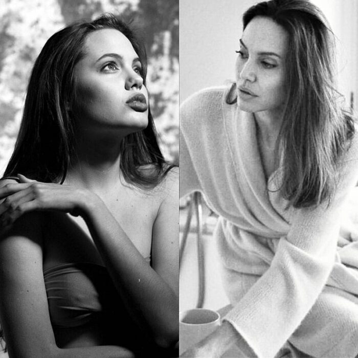 editorial photos of angelina jolie 30 years apart