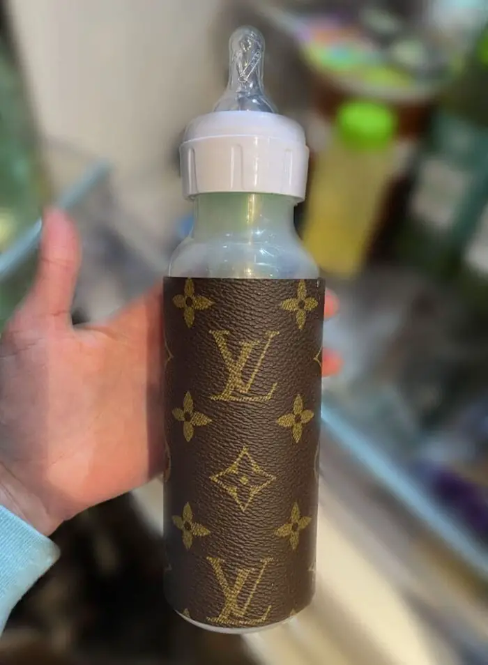 LV baby bottle cover