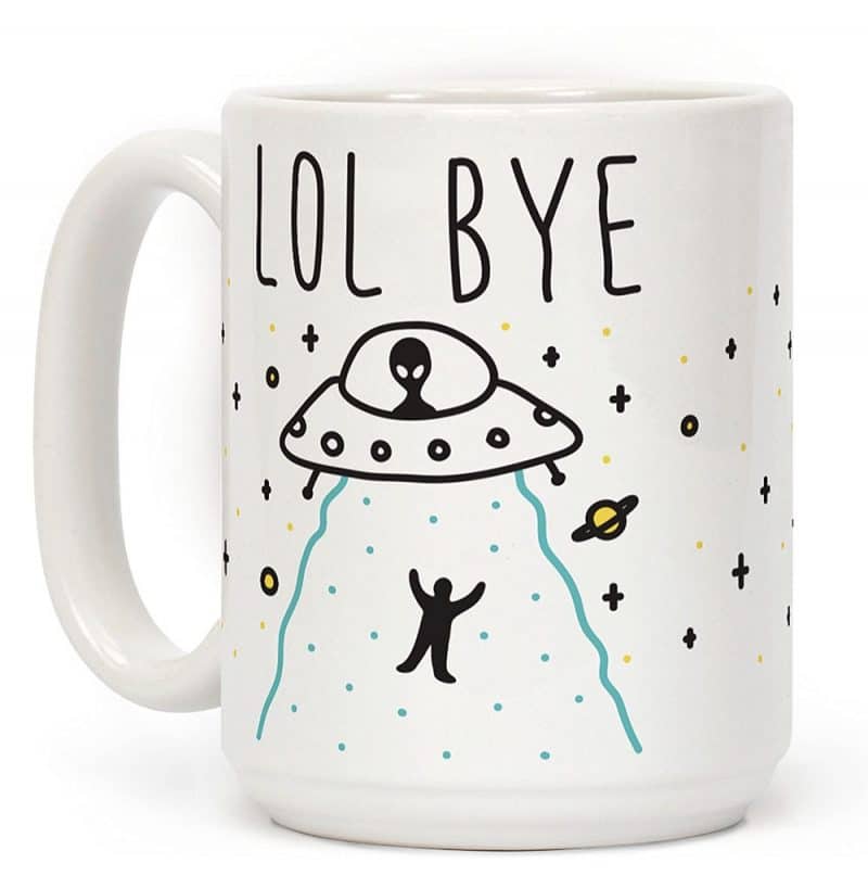 alien abduction coffee mug