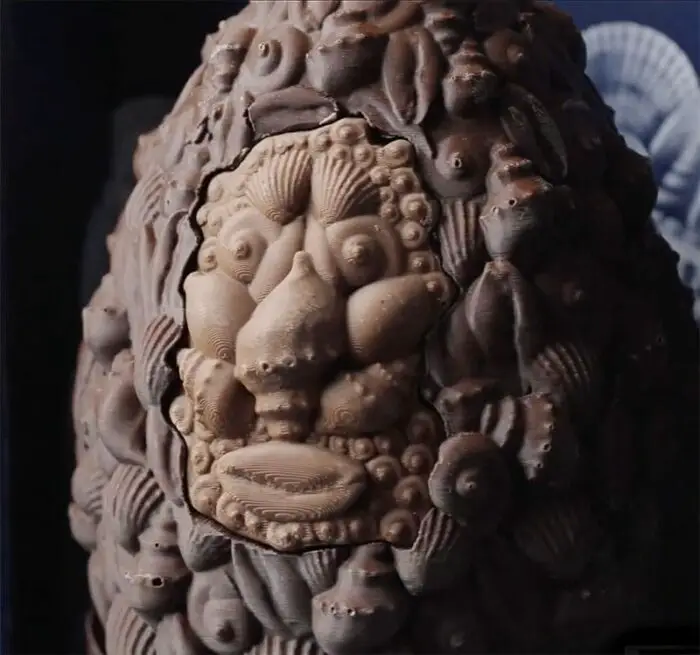 arcimboldo inspired chocolate egg