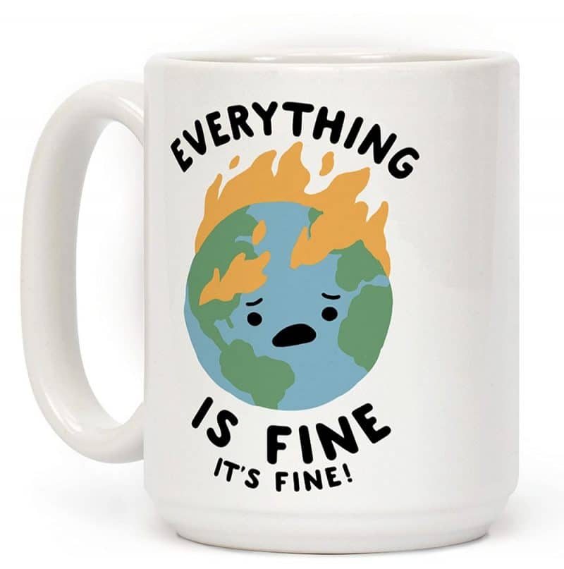 sarcastic global warming mug
