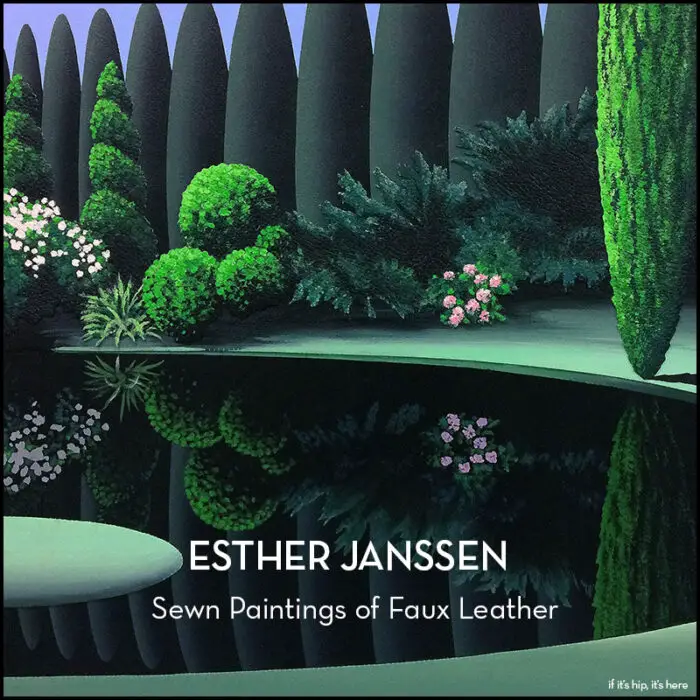 Read more about the article Sewn Paintings of Faux Leather by Esther Janssen