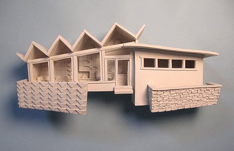 miniature mid-century modern homes