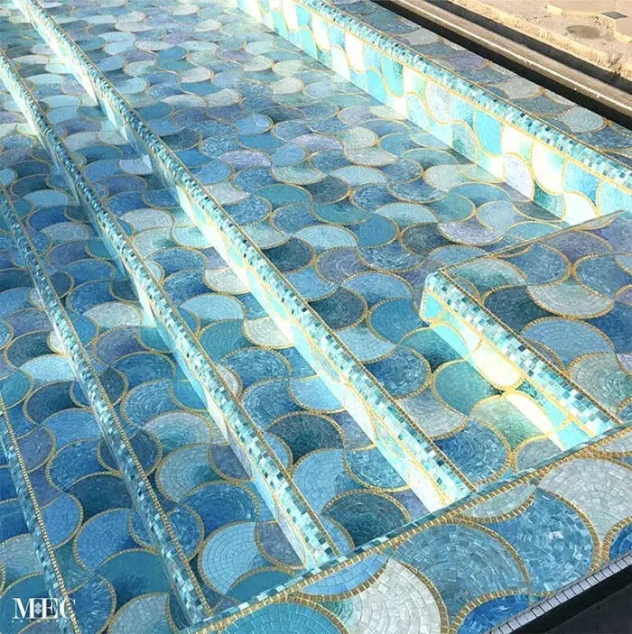 24k gold-foiled glass mosaic tesserae