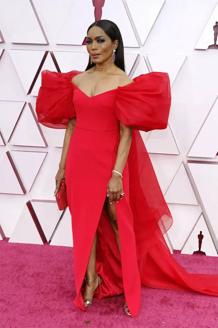 Angela Bassett in custom Alberta Ferretti