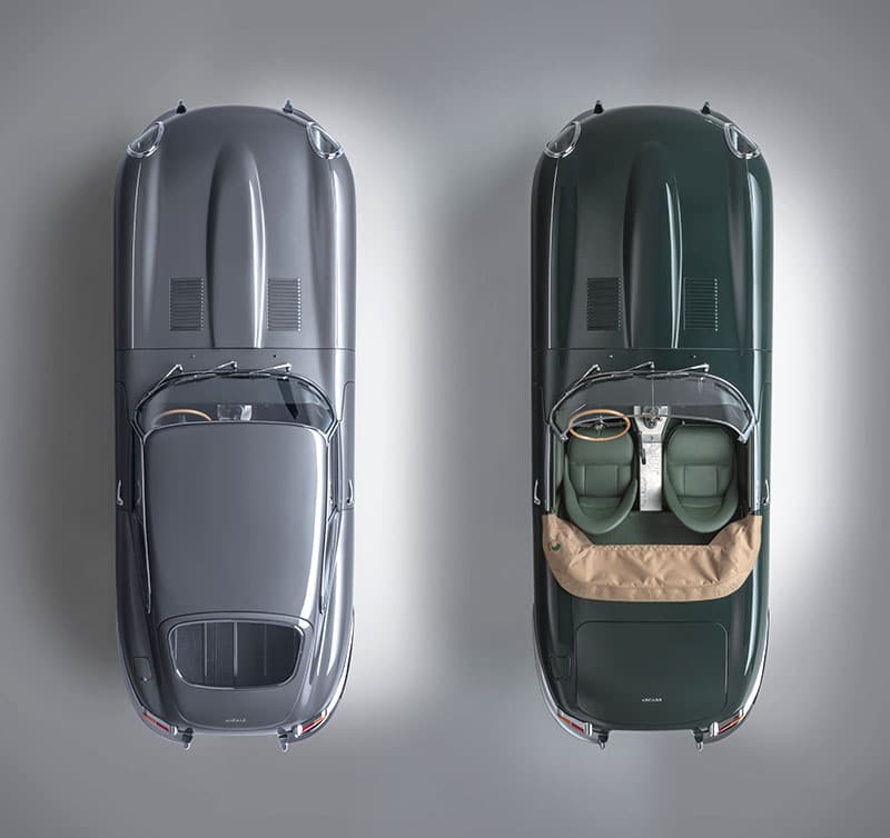 Flat Out Grey and Drop Everything Green jaguar e-types