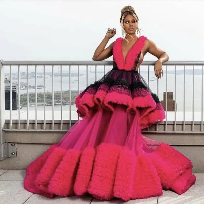 Laverne Cox in Christian Siriano