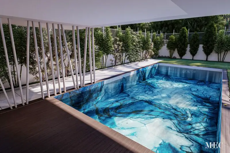 modern pool mosaics