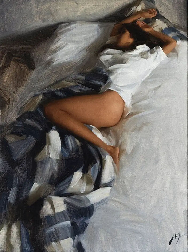 paintings of people sleeping