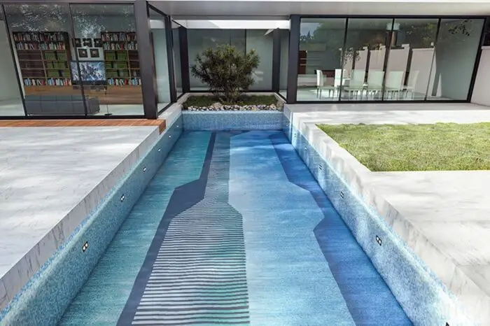 glass pool mosaic