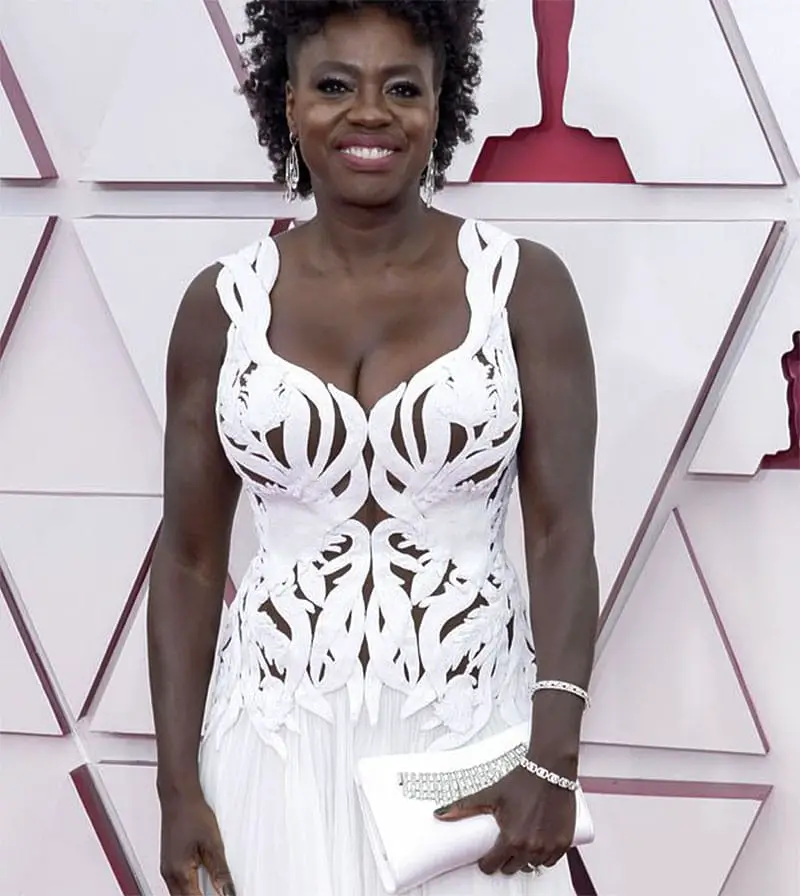 Viola Davis bodice detail oscars 2021