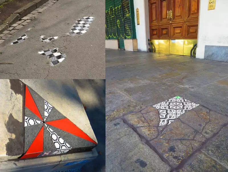 using tiles to repair potholes