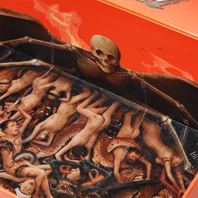 inside shoebox of satan shoes