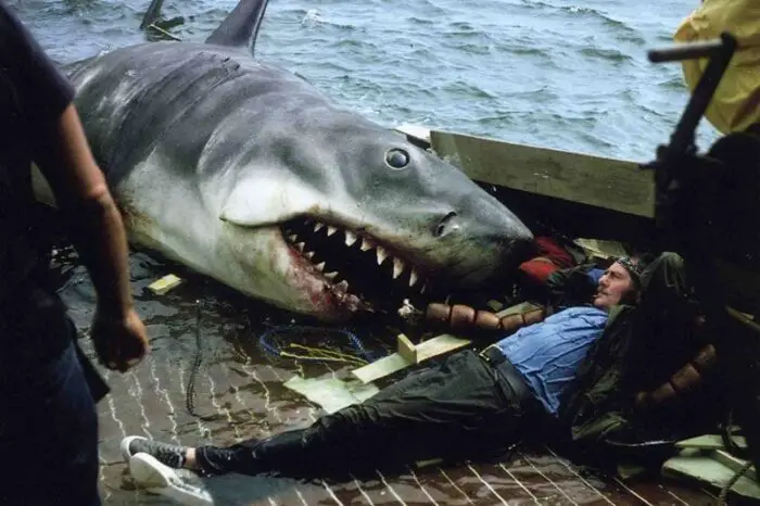 Robert Shaw in JAWS outtake