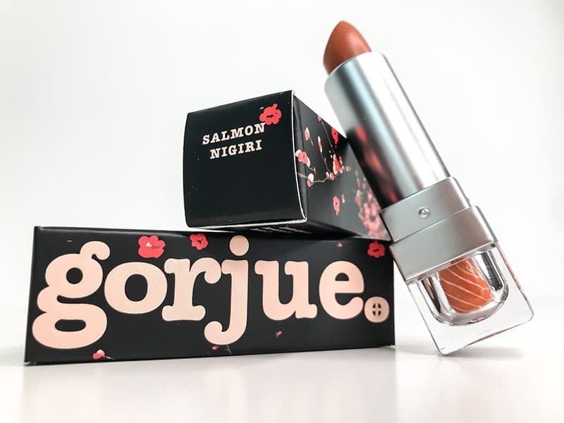 Gorjue Salmon Nigiri Lipstick packaging