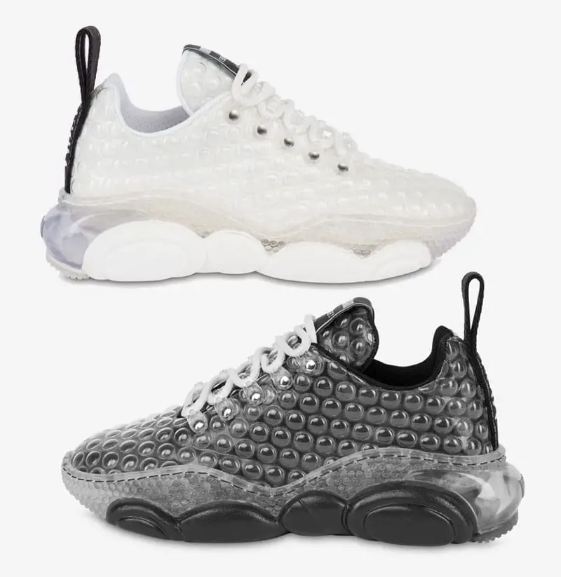 white bubble sneakers