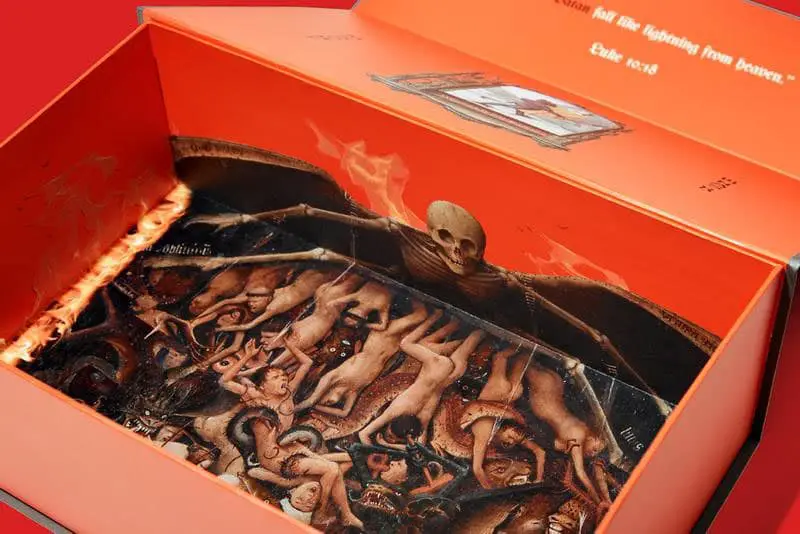 satan shoes shoebox design