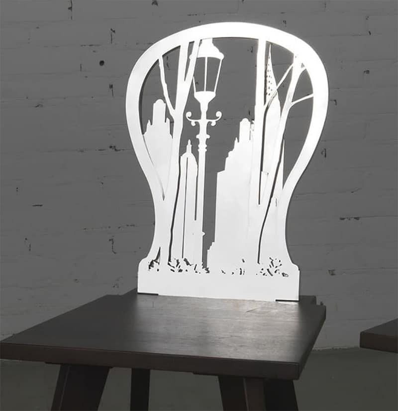 lasercut metal chair