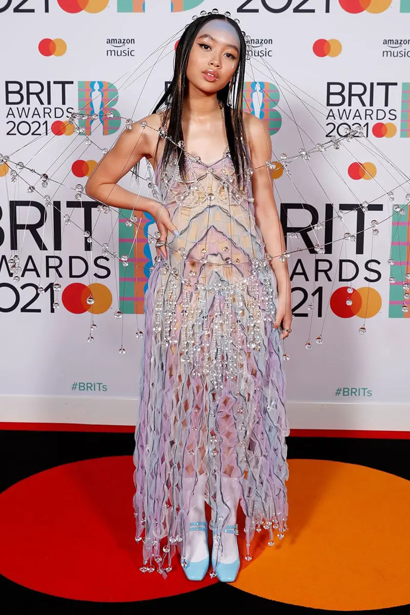 Griff in Susan Fang dress 2021 brit awards