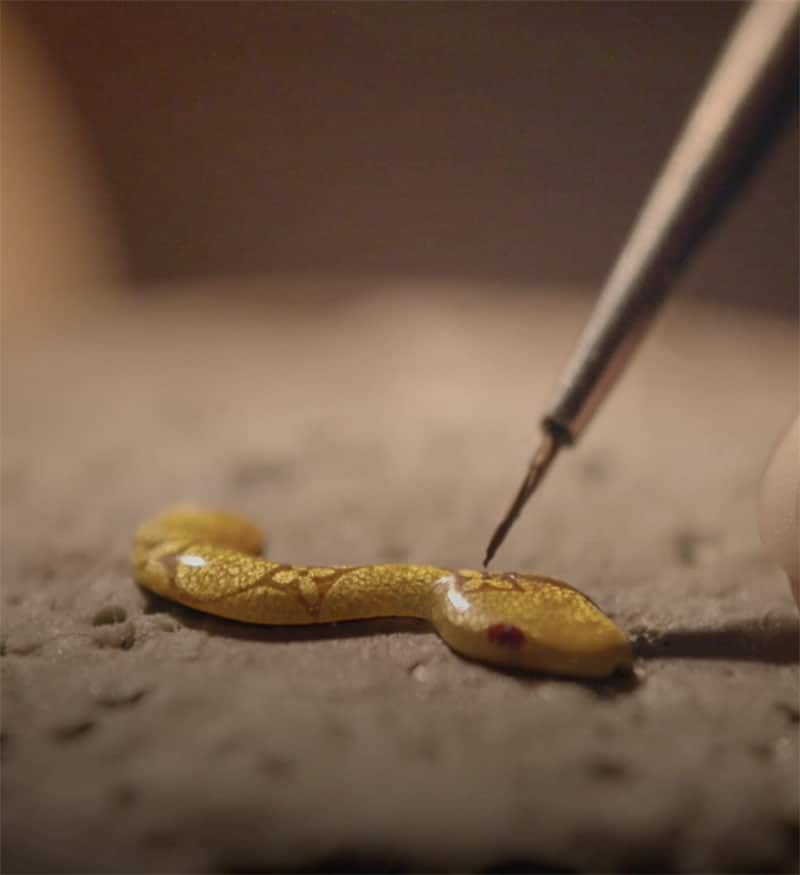 LV snake detailing watchmaking