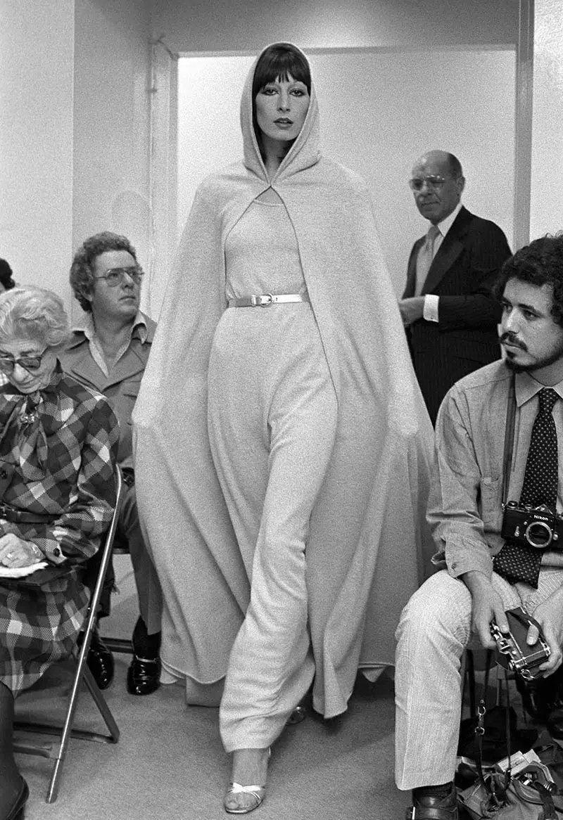 Huston in Halston Cashmere