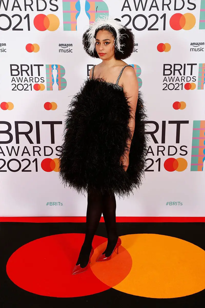 celeste 2021 brit awards red carpet