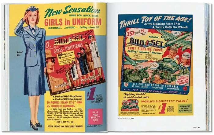 female and army toys ads