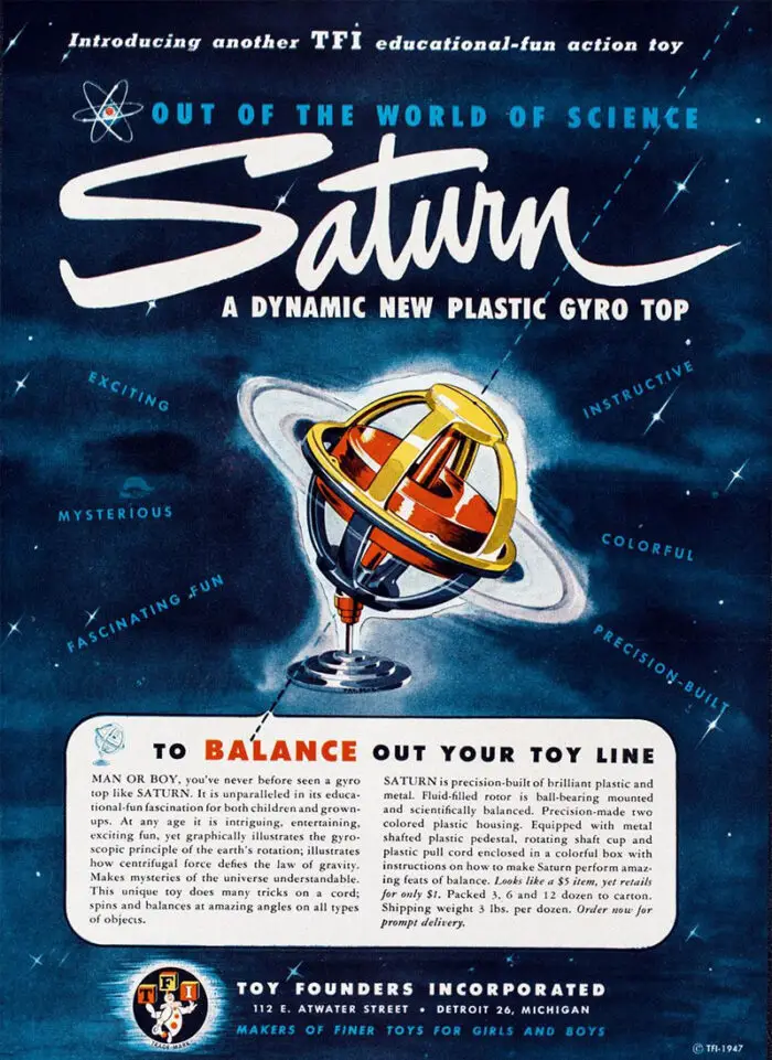 saturn gyroscope toy ad