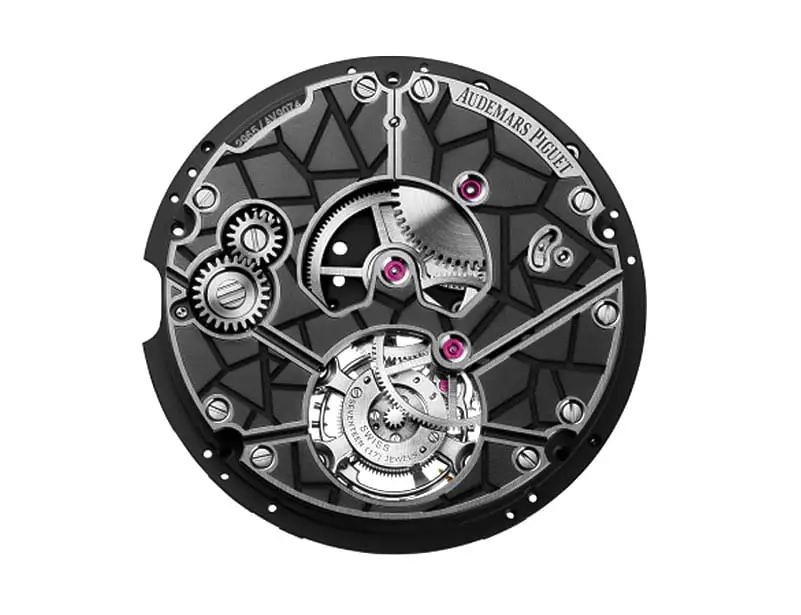 AP marvel watch movement back