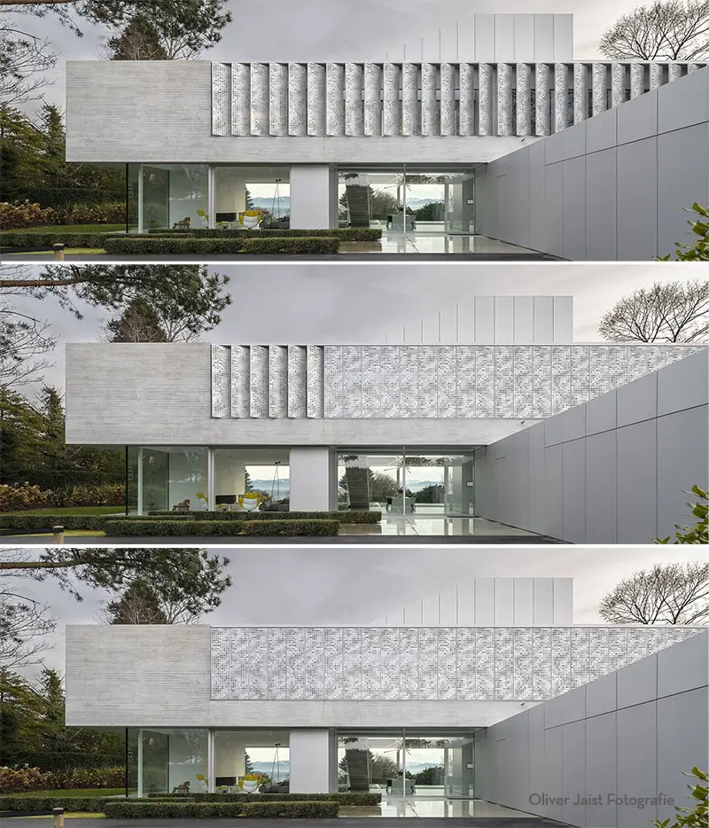 Haus J2 motorized perforated Aluminum panels